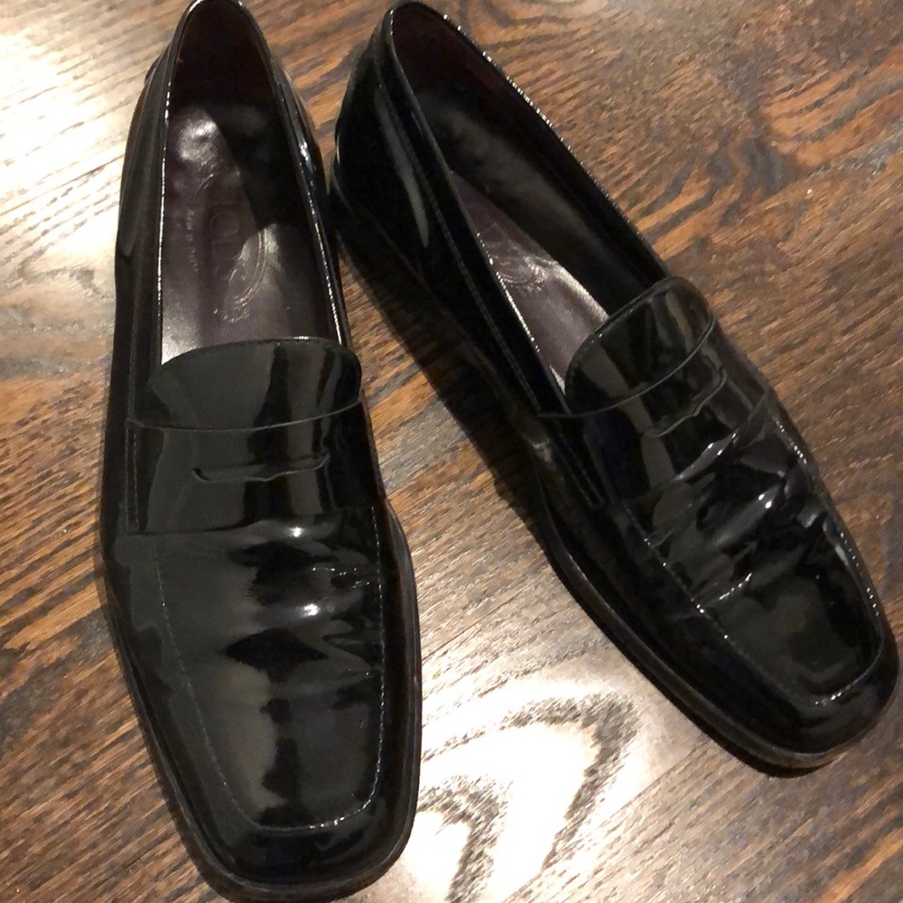 MENS TOD’S Tuxedo patent leather shoes size 10.5